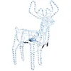 Image de Renne De Noël Avec Tête Mobile Blanc Froid 76x42x87 Cm Vidaxl