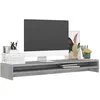 Image de Support de moniteur - VIDAXL - Sonoma gris - 100 cm - Bois dingénierie - Bureau