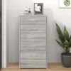 Image de Buffet Avec 6 Tiroirs Sonoma Gris 50x34x96 Cm Bois D'ingénierie Vidaxl