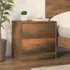 Image de Table De Chevet Chêne Fumé 40x30x40 Cm Bois D'ingénierie Vidaxl