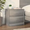 Image de Table De Chevet Sonoma Gris 40x30x40 Cm Bois D'ingénierie Vidaxl