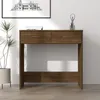 Image de vidaXL Bureau Chêne marron 80x40x75 cm Bois dingénierie 815476