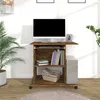 Image de Bureau D'ordinateur Chêne Fumé 80x50x75 Cm Bois D'ingénierie Vidaxl