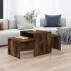 Image de Ensemble Table Basse Chêne Fumé 100x48x40 Cm Bois D'ingénierie Vidaxl