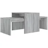 Image de Ensemble Table Basse Sonoma Gris 100x48x40 Cm Bois D'ingénierie Vidaxl