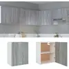 Image de Armoire Suspendue "lyon" Gris Sonoma 50 X 31 X 60 Cm Bois D'ingénierie Vidaxl