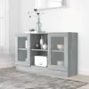 Image de Armoire À Vitrine Sonoma Gris 120x30,5x70 Cm Bois D'ingénierie Vidaxl