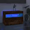 Image de vidaXL Meuble TV avec Lumières LED Armoire Basse Centre de Divertissement Armoire Média Salon Salle de Séjour Intérieur 815678