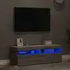 Image de Meubles Tv 2 Pcs Avec Lumières Led Sonoma Gris 60x35x40 Cm Vidaxl