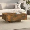 Image de Table Basse Chêne Fumé 85x55x31 Cm Bois D'ingénierie Vidaxl