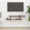 Image de Étagère Tv Murale Chêne Marron 125x18x23 Cm Bois D'ingénierie Vidaxl
