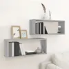 Image de vidaXL Étagères murales cube 2 pcs Sonoma gris 60x15x23 cm Bois 815927