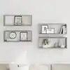 Image de Étagères Murales Cube 4 Pcs Sonoma Gris 60x15x23 Cm Bois Vidaxl