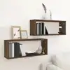 Image de Étagères Murales Cube 2 Pcs Chêne Marron Bois D’ingénierie Vidaxl