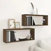Image de vidaXL Étagères murales cube 2 pcs Chêne marron 60x15x23 cm Bois 815930