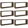 Image de Étagères Murales Cube 6 Pcs Chêne Marron Bois D’ingénierie Vidaxl