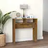 Image de Table Console Chêne Fumé 78x30x80 Cm Bois D'ingénierie Vidaxl