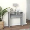 Image de Table console sonoma gris 78x30x80 cm bois d ingénierie