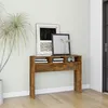 Image de Table Console Chêne Fumé 105x30x80 Cm Bois D'ingénierie Vidaxl