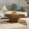 Image de Table Basse Chêne Fumé 57x57x30 Cm Bois D'ingénierie Vidaxl