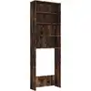 Image de Meuble Pour Machine À Laver Chêne Fumé 64x24x190 Cm Vidaxl