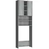 Image de Meuble Pour Machine À Laver Sonoma Gris 64x25,5x190 Cm Vidaxl