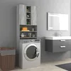 Image de vidaXL Meuble pour machine à laver Sonoma gris 64x255x190 cm 815958