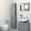 Image de Armoire De Bain Sonoma Gris 25x26,5x170 Cm Bois D'ingénierie Vidaxl