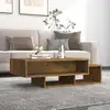 Image de Table Basse Chêne Fumé 105x55x32 Cm Bois D'ingénierie Vidaxl