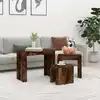 Image de Tables Basses Gigognes 3 Pcs Chêne Fumé Bois D'ingénierie Vidaxl