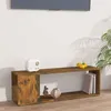 Image de vidaXL Meuble TV Chêne fumé 100x24x32 cm Bois dingénierie 816035