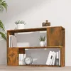Image de Bibliothèque Chêne Fumé 100x24x63 Cm Bois D'ingénierie Vidaxl