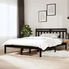 Image de vidaXL Cadre de lit Noir Bois de pin massif 140x190 cm 3100573