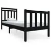 Image de Vidaxl cadre de lit sans matelas noir bois massif