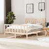 Image de Cadre De Lit Sans Matelas Bois Massif 140x200 Cm Vidaxl