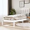 Image de Cadre De Lit Sans Matelas Blanc 75x190 Cm Bois De Pin Massif Vidaxl