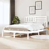 Image de Cadre De Lit Sans Matelas Blanc Bois De Pin Massif 160x200 Cm Vidaxl