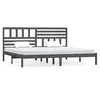 Image de Cadre De Lit Sans Matelas Bois Massif De Pin Gris 200x200 Cm Vidaxl
