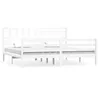 Image de Cadre De Lit Sans Matelas Blanc Bois Massif 200x200 Cm Vidaxl