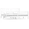 Image de vidaXL Cadre de lit Blanc Bois massif 200x200 cm