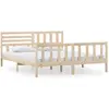 Image de Cadre De Lit Sans Matelas Bois Massif Vidaxl