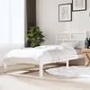 Image de Cadre De Lit Sans Matelas Blanc Bois Massif Vidaxl