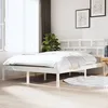Image de Cadre De Lit Sans Matelas Blanc Bois Massif 140x190 Cm Vidaxl