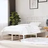 Image de Cadre De Lit Sans Matelas Blanc Bois Massif 120x200 Cm Vidaxl