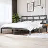 Image de Cadre De Lit Sans Matelas Gris Bois De Pin Massif 200x200 Cm Vidaxl