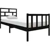 Image de Vidaxl cadre de lit sans matelas noir bois de pin massif