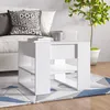 Image de vidaXL Table basse Blanc 555x55x45 cm Bois dingénierie 810908