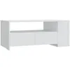 Image de Table Basse Blanc 102x55x42 Cm Bois D'ingénierie Vidaxl