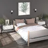 Image de Tables De Chevet Murales 2 Pcs Blanc Brillant Vidaxl