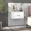 Image de Table De Chevet Murale Blanc Vidaxl
